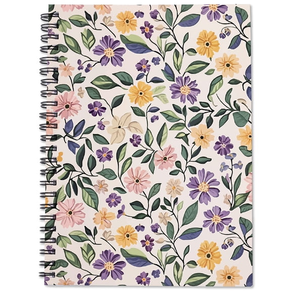 Paper Spiral Notebook Rectangle Flower 210x152mm 80 sheets/pc DIY for DIY