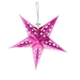 thumbnail image 1 of Paper Star Hanging Ornament Five Pointed Star Shape with Cut Out Patterns for Indoor Outdoor Decoration Holiday Display, 1 of 4