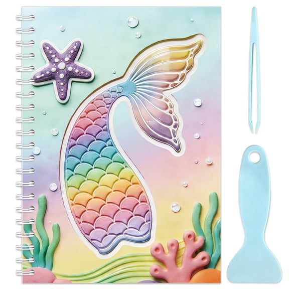 Paper Sticker Collecting Book Hand Account Release Paper with Tweezers and Scraper 210x148mm