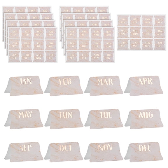 Paper Sticker Month and Quarter Stickers Blanched Almond 108x83.5x0.2mm