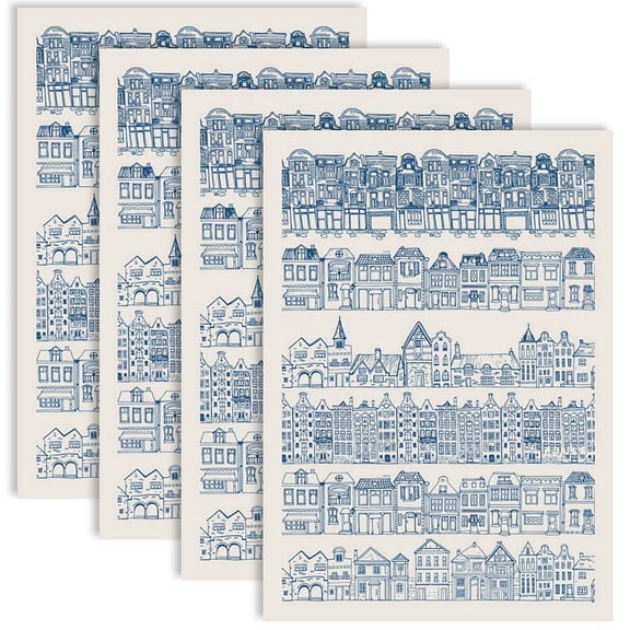 Paper Stickers Rectangle for Porcelain Stickers House 520x370mm DIY