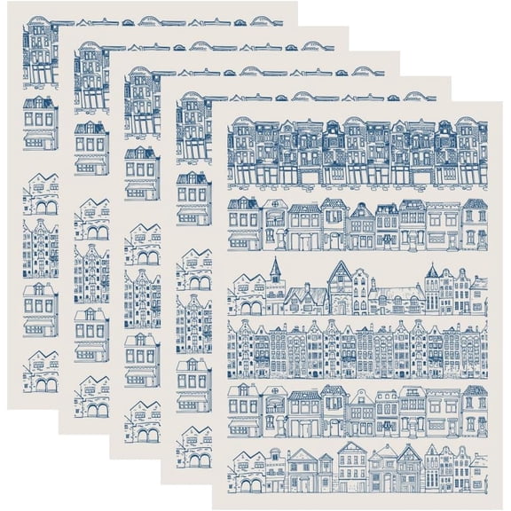 Paper Stickers Rectangle for Porcelain Stickers House 520x370mm for DIY