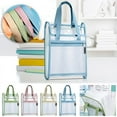 thumbnail image 1 of Paper Storage Organizer Bag | Vertical File Holder with Layered Compartments | Waterproof Tear-Resistant Plastic | Zipper Closure | Label Areas | Portable Handle | 25x32x4cm, 1 of 6