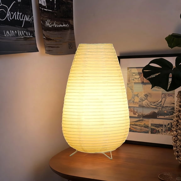 Paper Table Lamp Room Decoration Festival Lantern Light Nightstand for Bedroom Dresser Living Kids Room