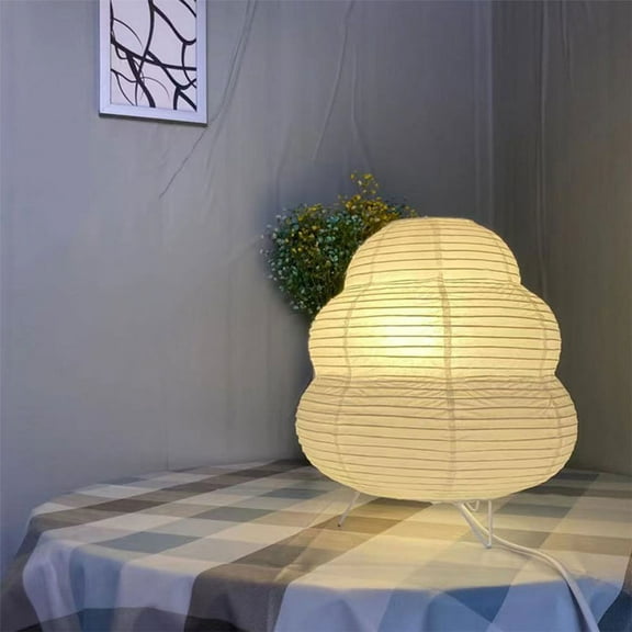 White Paper Table Lamp Room Decoration Festival Lantern Light Nightstand for Bedroom Dresser Living Kids Room