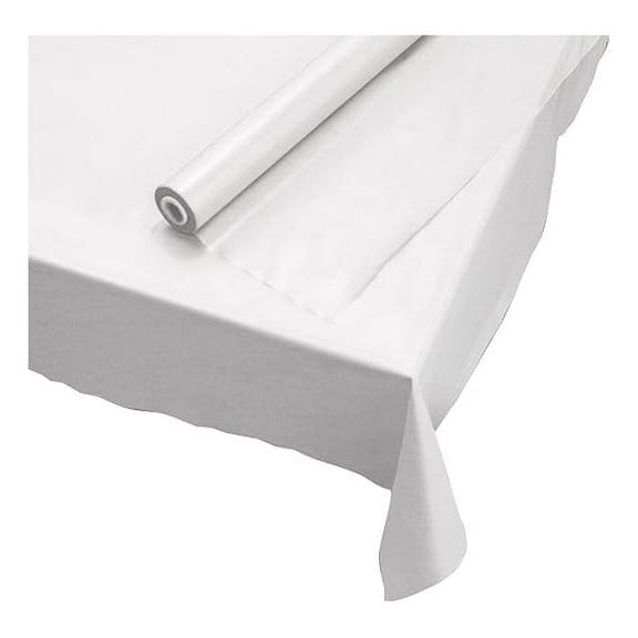 Paper Tablecover Roll - 40 Inch x 300 Foot - White Disposable Table Cover Roll for Parties, Crafts & Events - Customizable Table Runner