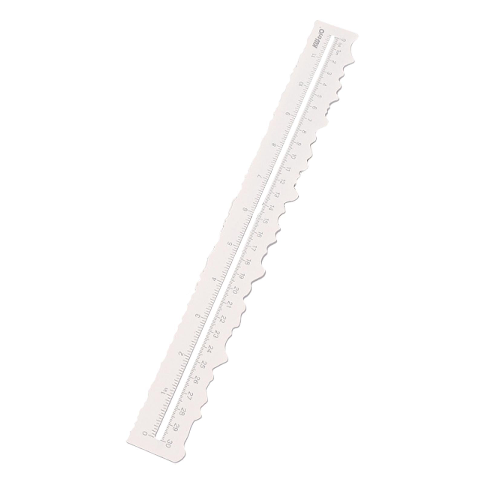 Paper Tearing Ruler Metal Craft Tool 12 Inch Steel Measuring Edge for ...