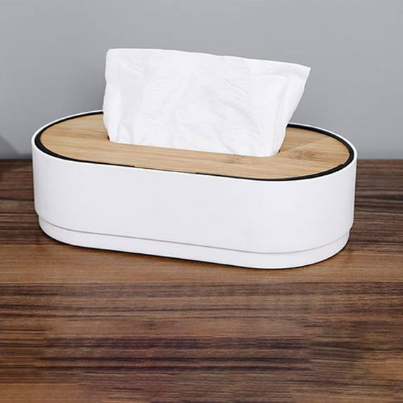 Paper Towel Box Tissue Dispenser, Floating Wooden Cover, Automatic Lift Design, Modern Living Room Decor, Coffee Table Organizer, Topliu