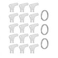 thumbnail image 1 of Paper Towel Dispenser Key, 15Pcs Universal Dispenser Key for Paper Towel and Toilet Paper Dispensers Silver Metal, 1 of 7