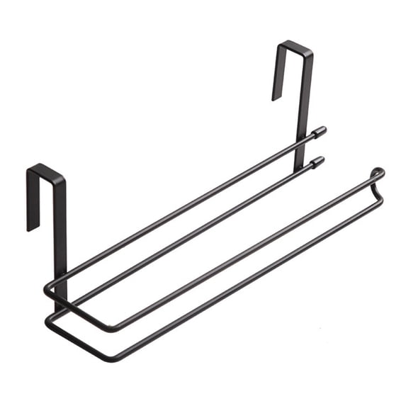 Paper Towel Hanger Metal Roll Paper Storage Hanging Rack Tissue Shelf for Kitchen Under Cabinet Over Door Bathroom Towel Sundries Accessories