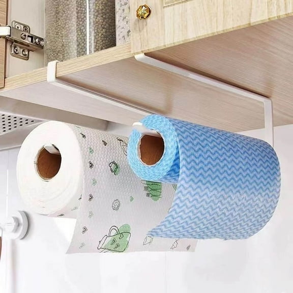 Paper Towel Hanging Rack Stainless Steel Kitchen Roll Storage Suitable For Cabinet Lower Door (Paper Rack) Stor Tools