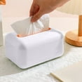 thumbnail image 1 of Paper Towel Holder Box, Plastic Tabletop Napkin Dispenser, Tissue Box Cover for Living Room, Restaurant, and Hotel Dining Table, White, by FAJHHA, 1 of 6