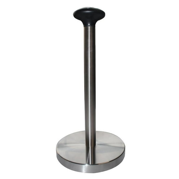 Paper Towel Holder with Carrying Knob, Anti Slip, Weighted Base, Steady Grip, One-Handed Design in Stainless Steel, Free Standing, Counter Top, Table Top…