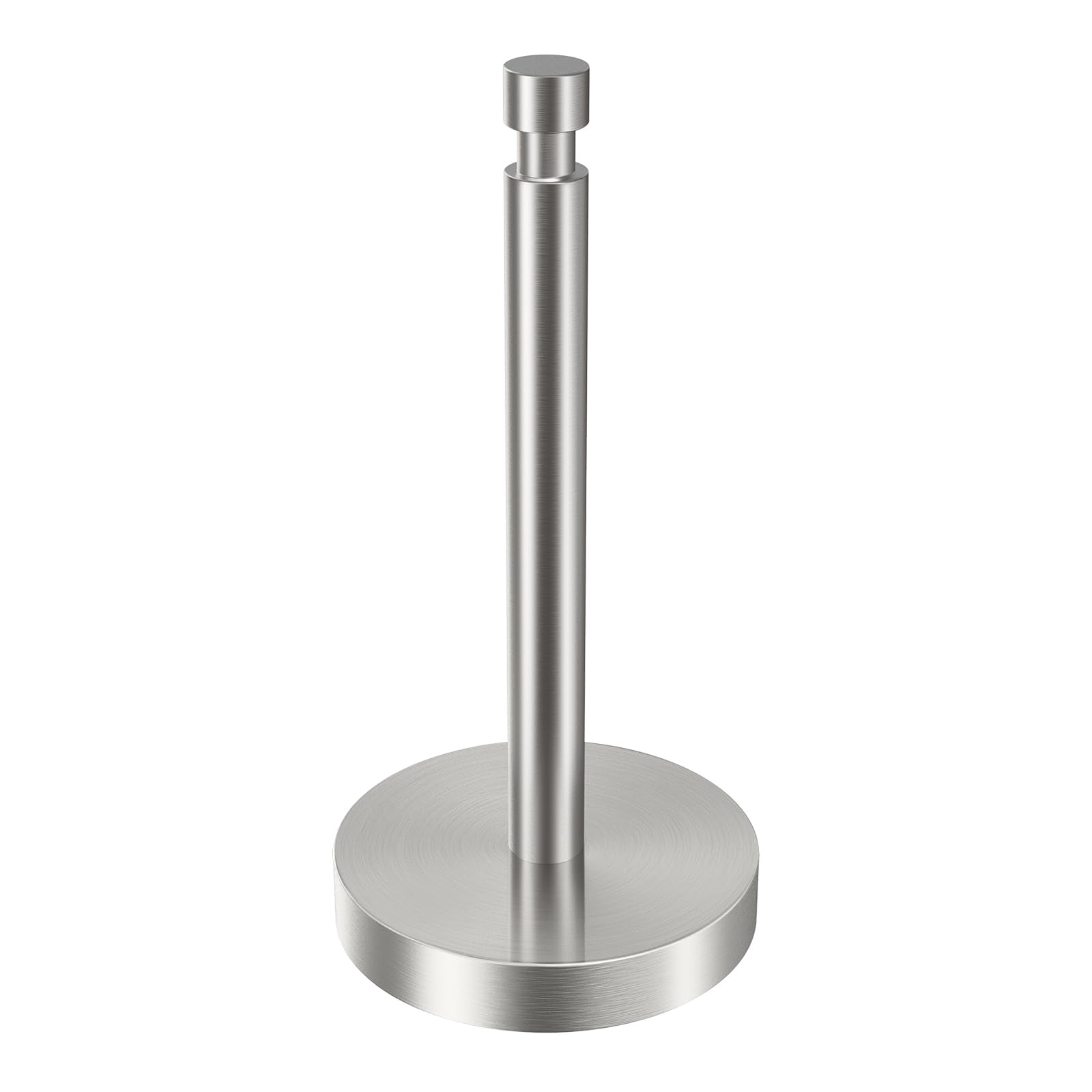 Paper Towel Holder Countertop  Counter With Weighted Base Non Slip Standing Roll For Modern Kitchen Bathroom Stainles Steel (brushed Nickel)