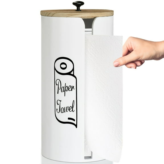 Paper Towel Holder Countertop, Farmhouse Paper Towel Stand for Kitchen, Wood Paper Towel Roll Holder for Kitchen Countertops, Bathroom, Bars  Dining Tables, Rustic Kitchen Decor And Accessories