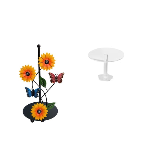 Paper Towel Holder Countertop Kitchen Roll Stand Miniature Dollhouse Table Removable Iron for Child Room Decor