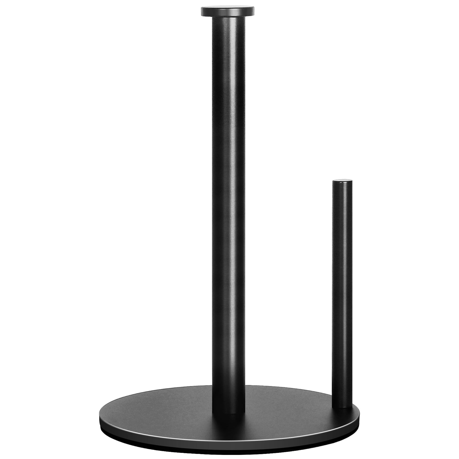 Paper Towel Holder Countertop, OBODING, Black Kitchen Paper Towel Holder Stand for Kitchen and Bathroom Organization, Stainless Steel Paper Towel Holders for Standard and Large Rolls (Matte Black)