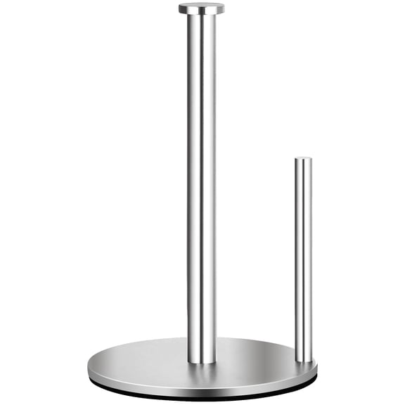 Paper Towel Holder Countertop, OBODING, Stainless Steel Kitchen Paper Towel Holder Stand for Kitchen Organization, Stainless Steel Paper Towel Holders for Standard and Large Rolls (Silver)