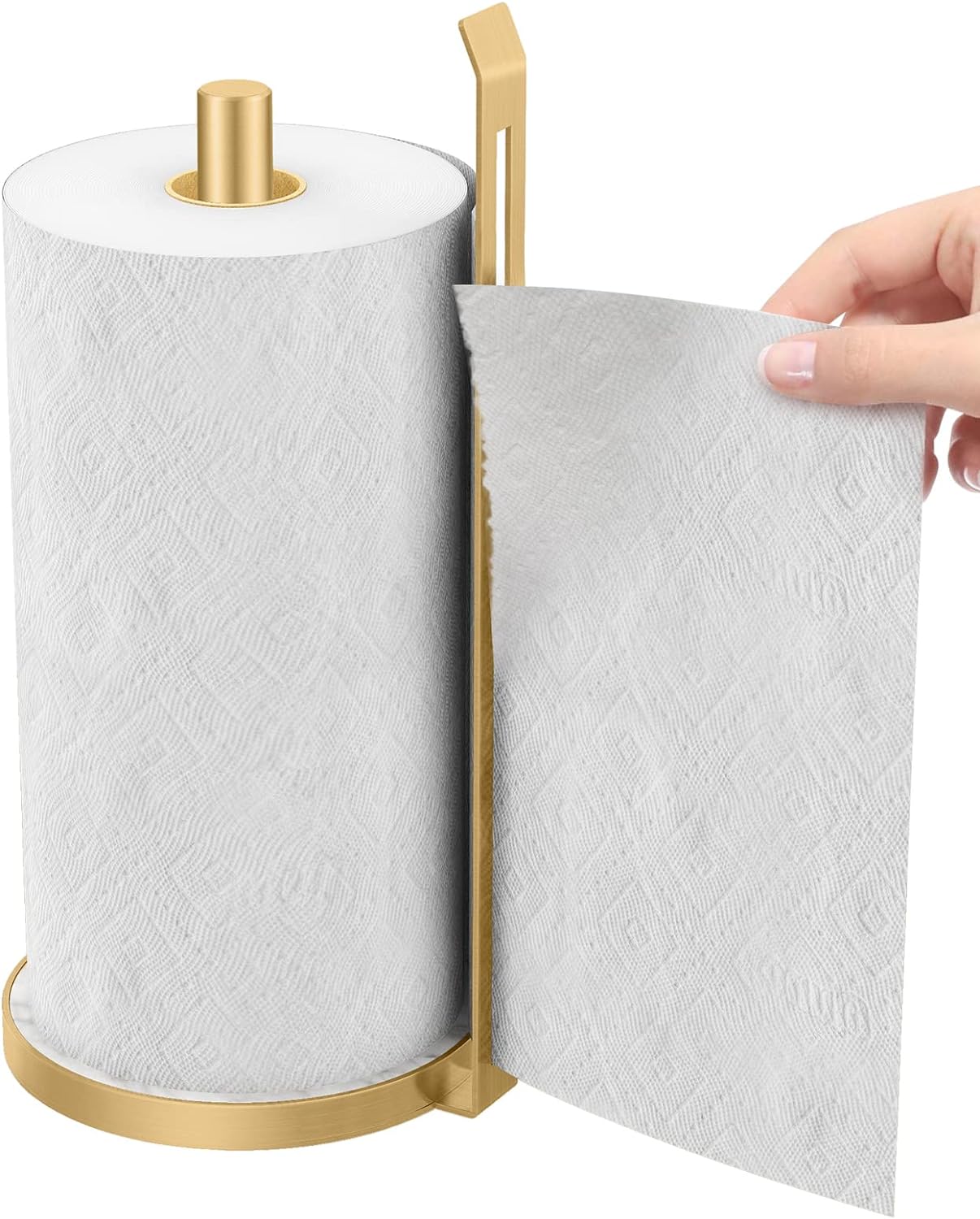 Paper Towel Holder Countertop for One Hand Tear, Kitchen Paper Towel
