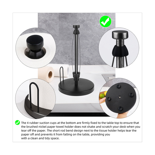 Paper Towel Holder Countertop, Paper Towel Stand with Ratchet System
