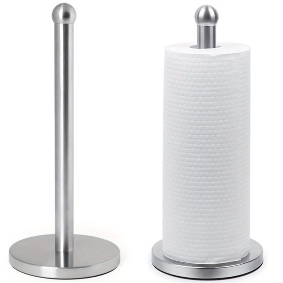 Paper Towel Holder Countertop, Standing Paper Towel Roll Holder for Kitchen Bathroom, Paper Towel Holder Stand, Stainless Steel Paper Towel Holder