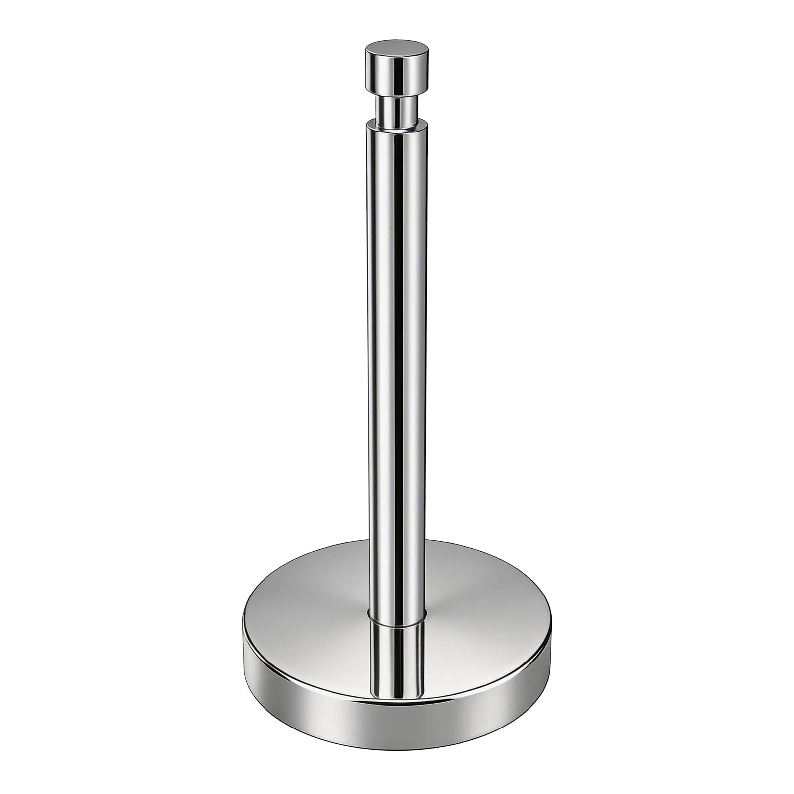 Paper Towel Holder Countertop  With Weighted Base Non Slip Standing Roll For Kitchen Bathroom Stainles Steel (chrome)