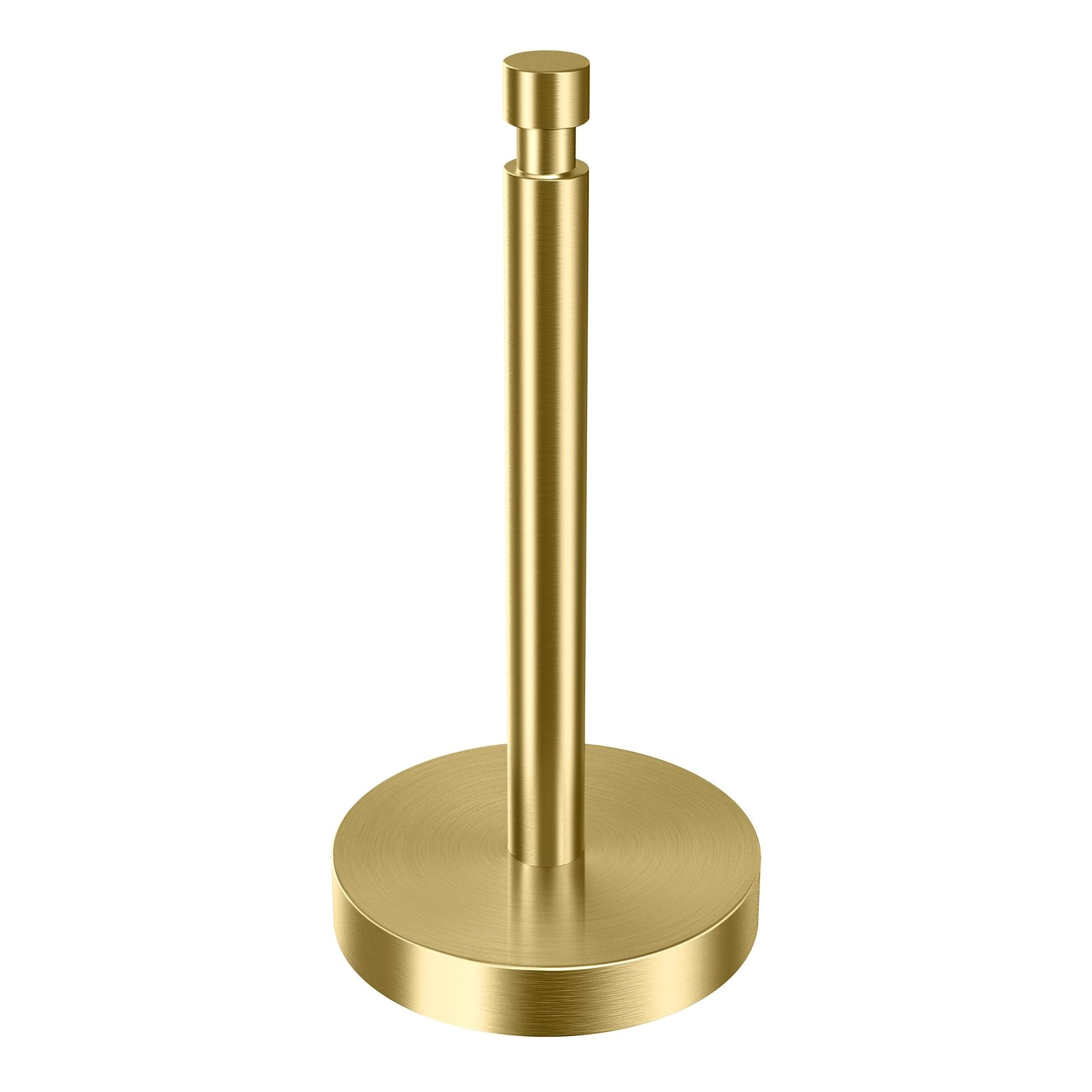 Paper Towel Holder Countertop  With Weighted Base Non Slip Standing Roll For Kitchen Bathroom Stainles Steel (gold)