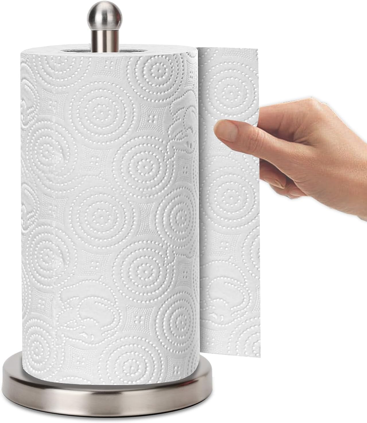 Paper Towel Holder Countertop with Heavy Base, Paper Towel Holder Stand
