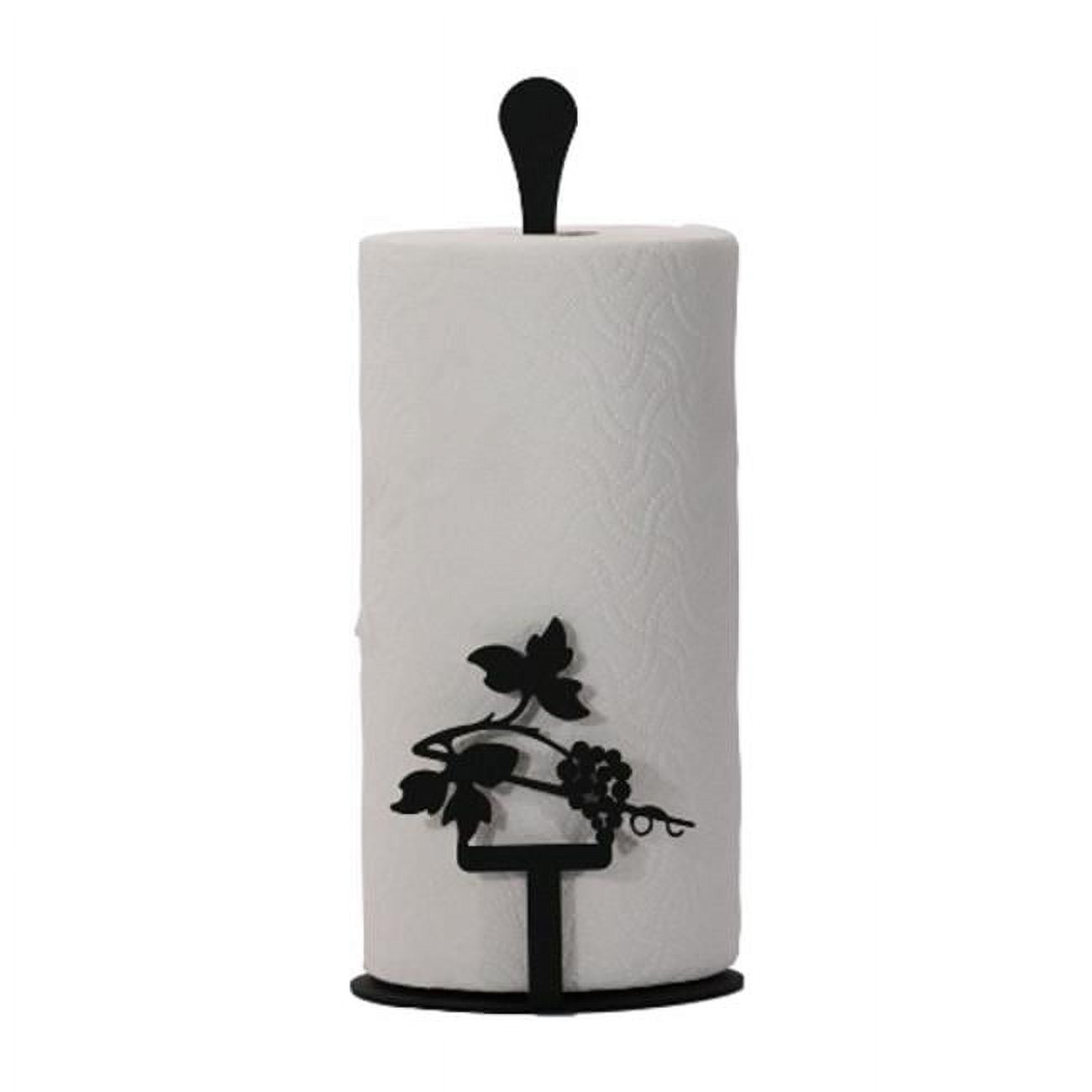 Black Wrought Iron Grapevine Design Paper Towel Holder