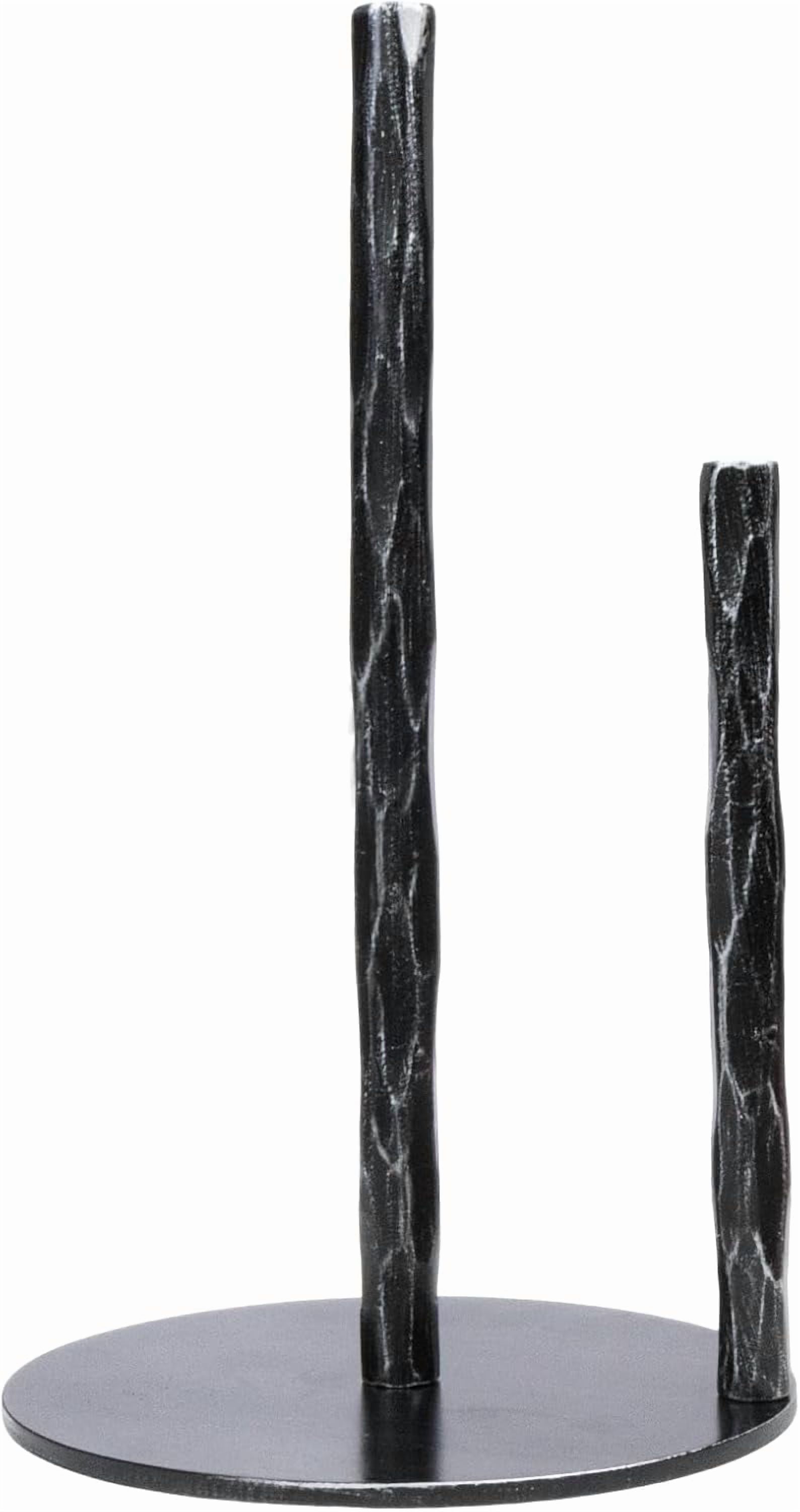 Paper Towel Holder, Hand-Forged Vintage Black Paper Towel Stand Holder, Kitchen Heavy Duty Solid Metal Countertop Roll Paper Organizer