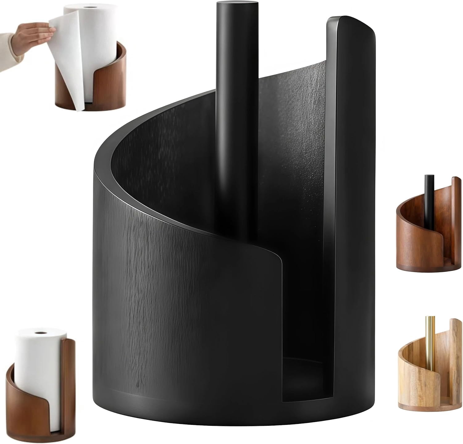 Paper Towel Holder New 2026 Paper Towel Holder countertop Wooden Products papertowel Holder for Kitchen Household Goods (Brown)
