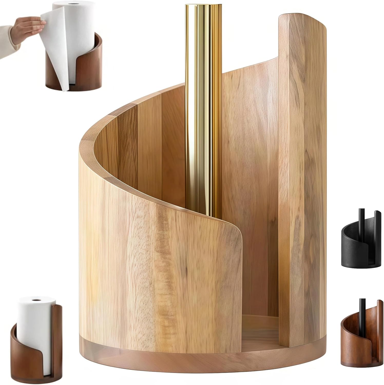 Paper Towel Holder New 2026 Paper Towel Holder countertop Wooden Products papertowel Holder for Kitchen Household Goods