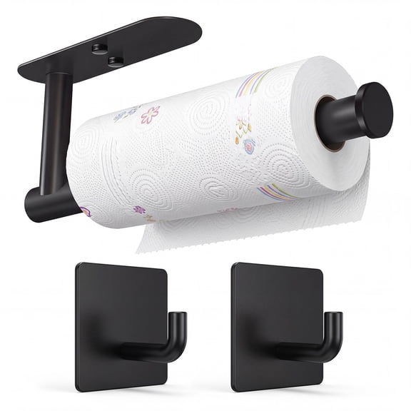 Paper Towel Holder, Drill-Free Self-Adhesive Metal Stainless Steel ...