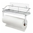 thumbnail image 1 of Paper Towel Holder With Shelf Storage Wall For Kitchen,Bathroom Metal Dish Drying Rack Metal Dish Drying Rack Roll up, 1 of 7