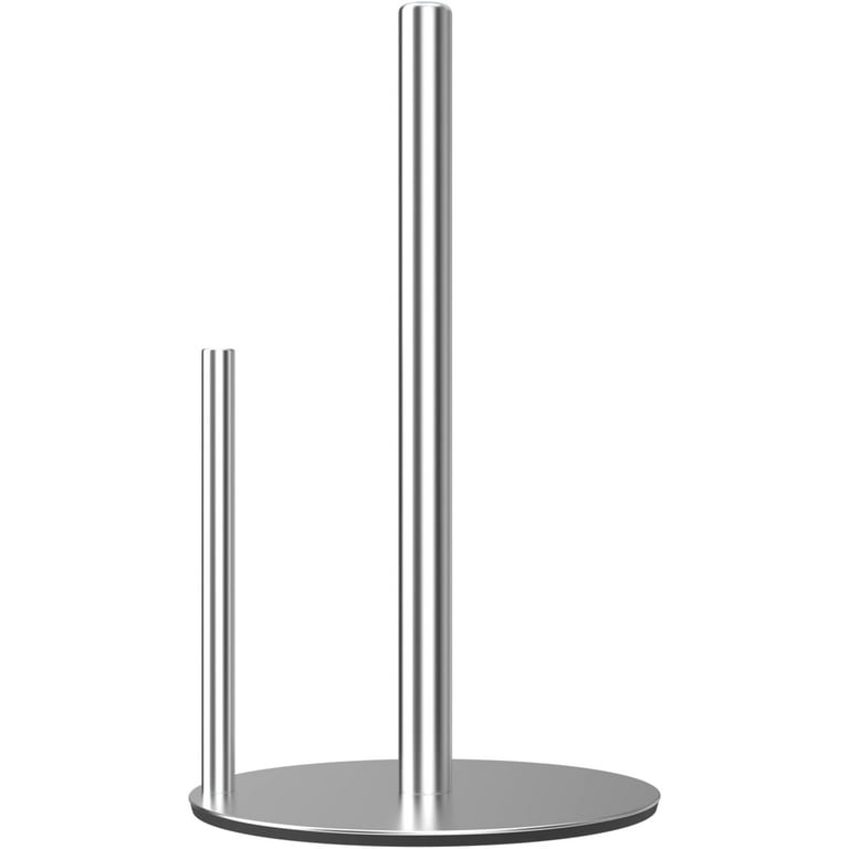 Paper Towel Holder Silver Kitchen Roll Holder Premium Stainless Steel Paper Towel Holder for Kitchen Roll Organize One Handed Operation Countertop
