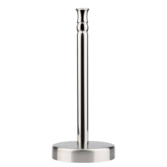 Paper Towel Holder Stand for Countertop, WeGuard Stainless Steel Large Base, Paper Towel Rack, Paper Towel Holder Free Standing, One-handed Tearing of Tissue Paper, No Wobbly (Brushed Nickel)