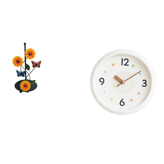 Paper Towel Holder Toilet Paper Holder Wall Clock Decorative Iron Build for Office Coffee Shop Reception Guest Room