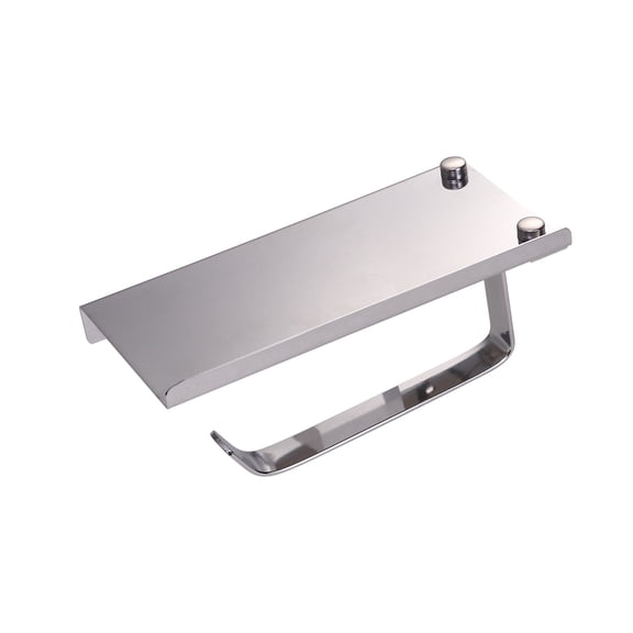 ROSENICE Stainless Steel Toilet Roll Holder Grey General Users School 1Set 7.0x3.6x0.4in