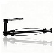 PIERCINGFUN Paper Towel Holder Under Cabinet, Single Hand Operable Wall Mount with Damping Effect, Self-Adhesive or Drilled for Kitchen Bathroom
