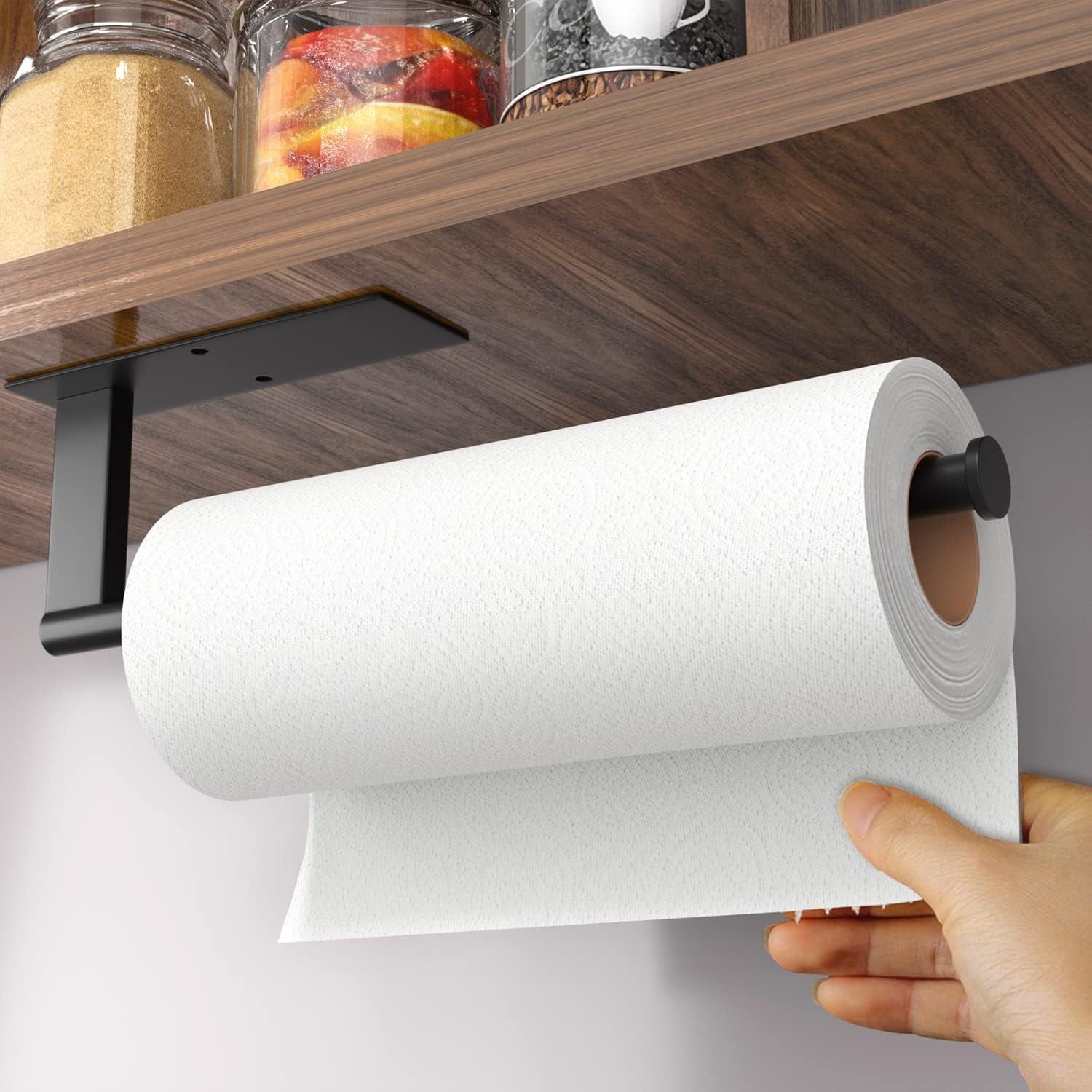 4-in-1 Wall Mount Paper Towel Holder Organizer Kitchen Storage