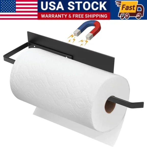 Paper Towel Holder Under Cabinet Wall Mount Stainless Steel Rack Kitchen Us New