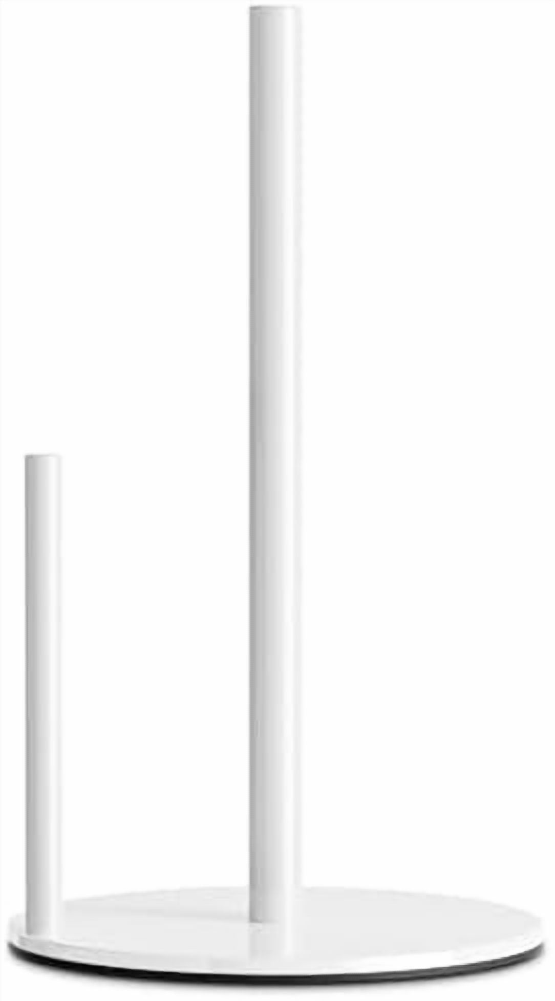 Paper Towel Holder White Kitchen Roll Holder, Paper Towel Holder for Kitchen Roll Organize, Countertop Roll Dispenser with Weighted Base