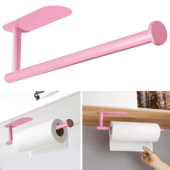 Paper Towel Holders Kitchen Wall Mount, Paper Towel Holder Under Cabinet Pink