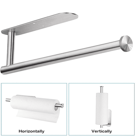 Paper Towel Holders Kitchen Wall Mount, Paper Towel Holder Under Cabinet Silver