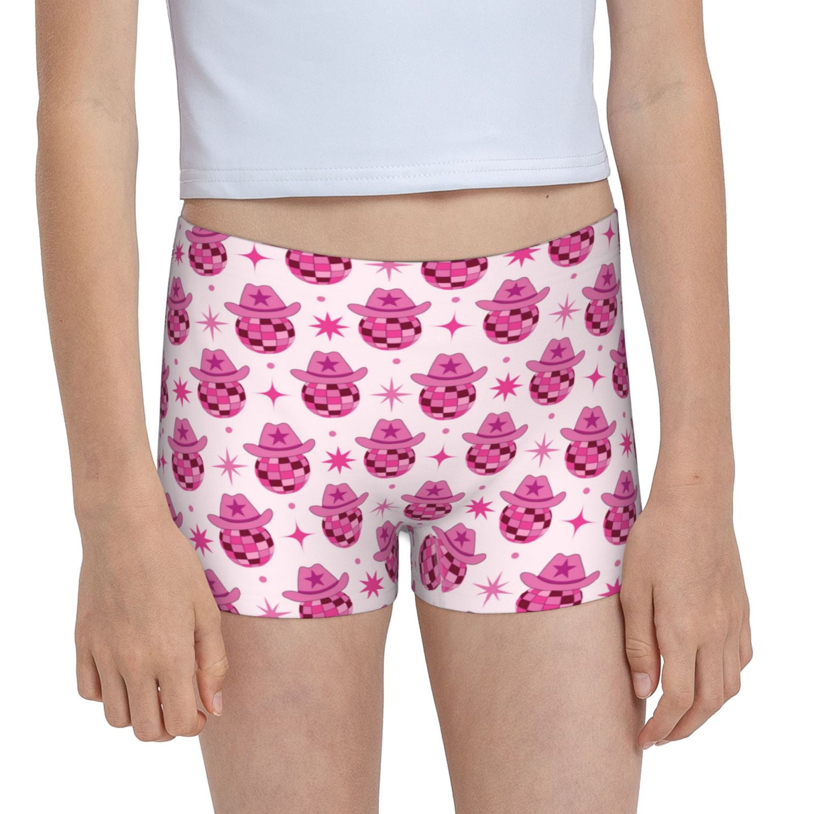 Easygdp Groovy Pink Disco Balls Girls Hipster Cotton Underwear Little