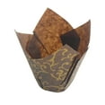thumbnail image 1 of Paper Tulip Baking Cups Brown/Gold Scroll, 25-pack, 1 of 1