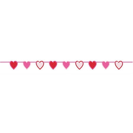 Paper Valentine Heart Garland, 6.5ft