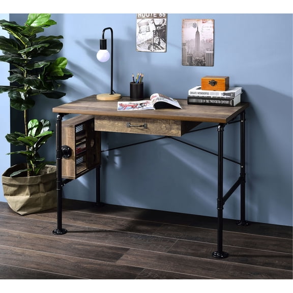Paper Veneer and Particle Board | Storage - Rich Writing Desk for Home Office | Organized and Tidy Setup