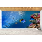 Paper Wall Art Tropical Fish Wall Painting, 3d Wallpaper, Bright Wallpaper, Animal Wallpaper, Fish Wall Painting, Ocean Mural, Wallpaper (Fabric Non-Woven)