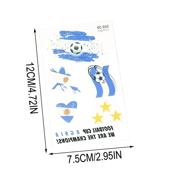 Paper Waterproof Removable Flag Temporary Face Stickers For Sports Fans Body Decals And Party Decor